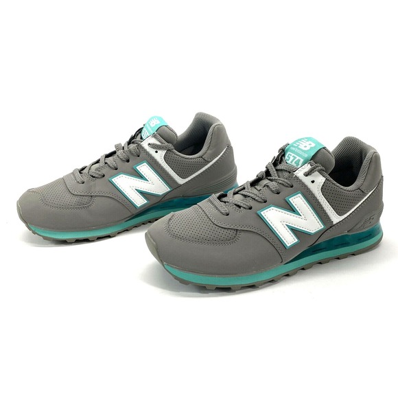 New Balance Shoes - New Balance 574 Womens 11 B Grey Teal Walking Casual Running Shoe WL574EUB
